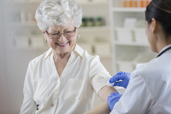Image of a patient receiving a vaccination